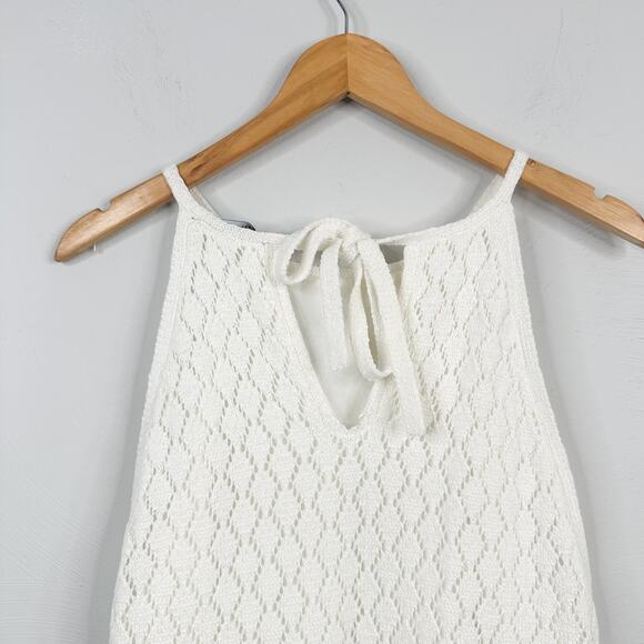 Boston Proper White Knit High Neck Maxi Dress - Picture 6 of 9